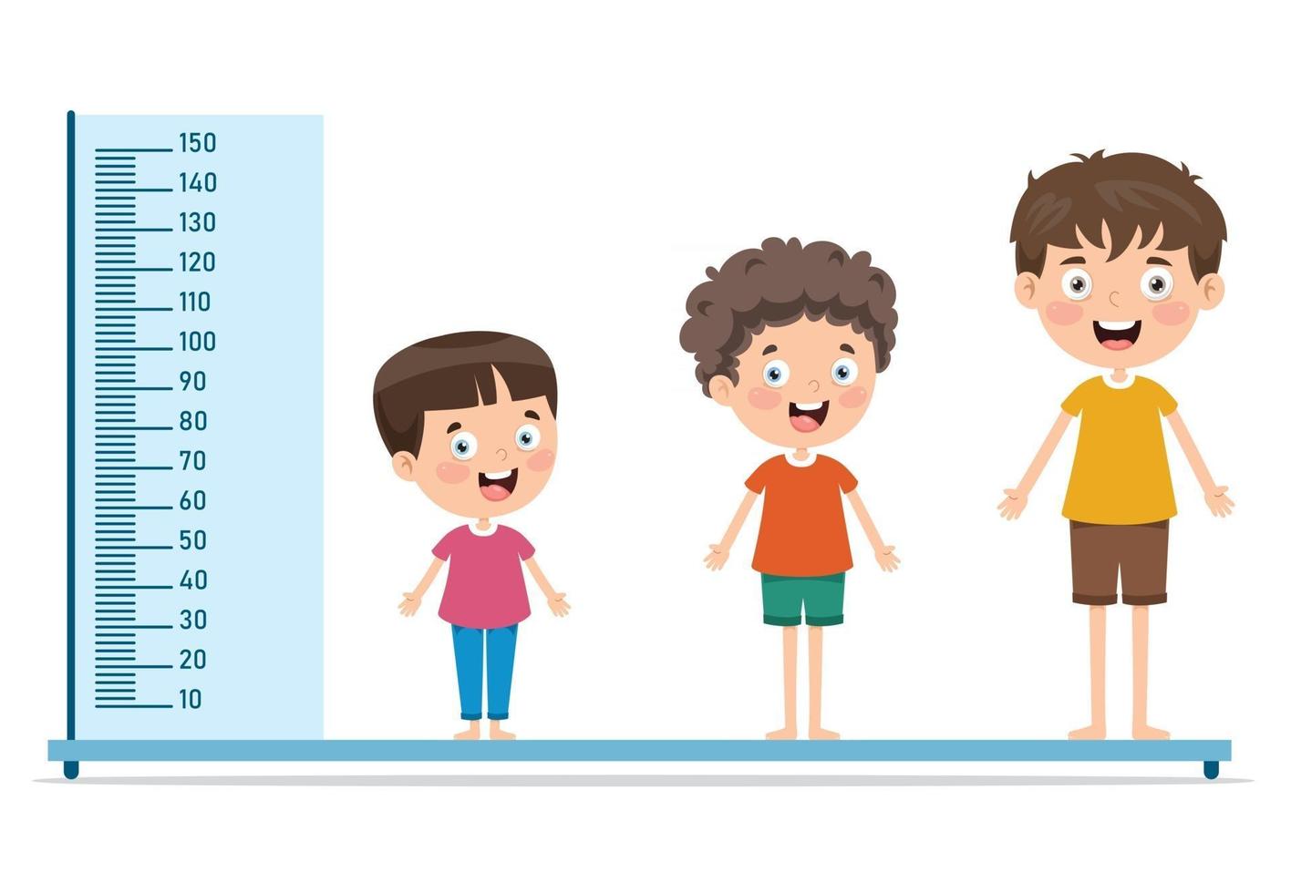 Height Measure For Little Children vector