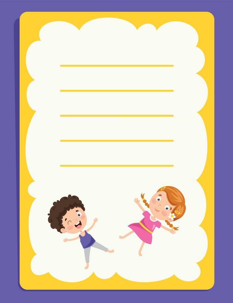 Blank Note Paper For Children Education vector