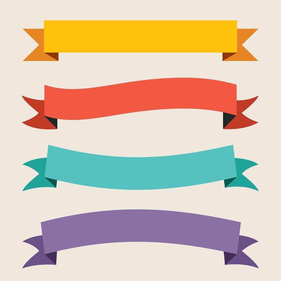 Colorful Ribbon And Banner Design vector