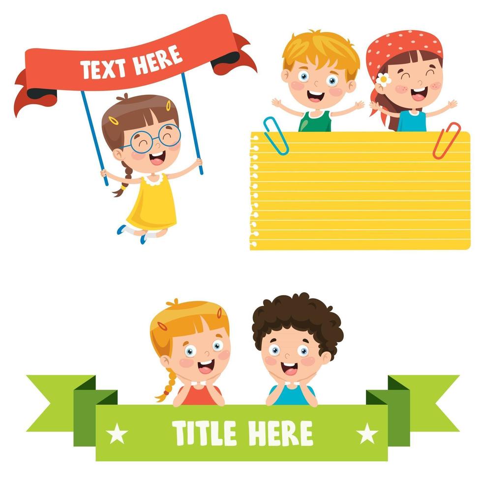 Colorful Ribbon And Banner Design vector