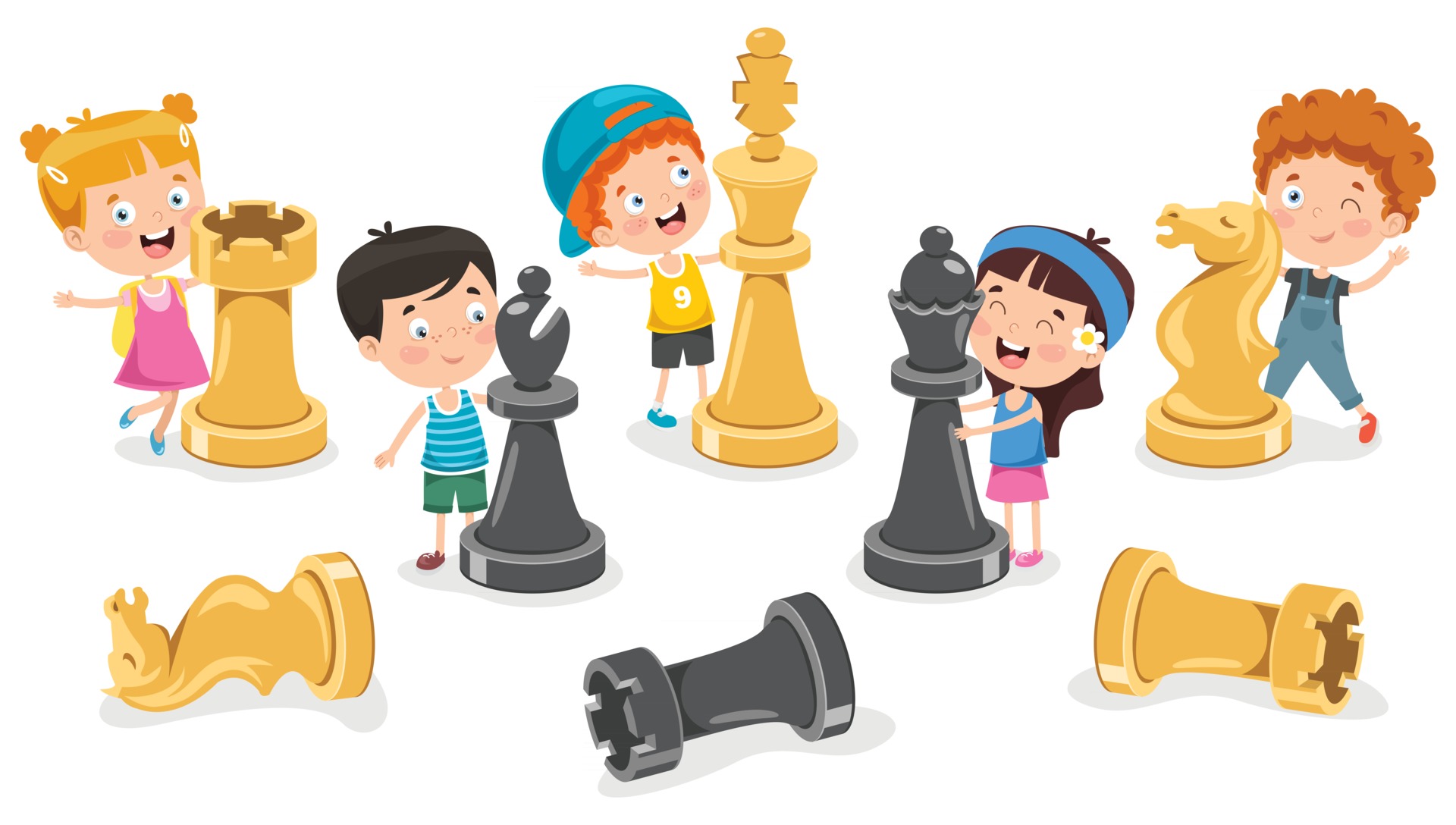 Cartoon Character Playing Chess Game 2710666 Vector Art at Vecteezy