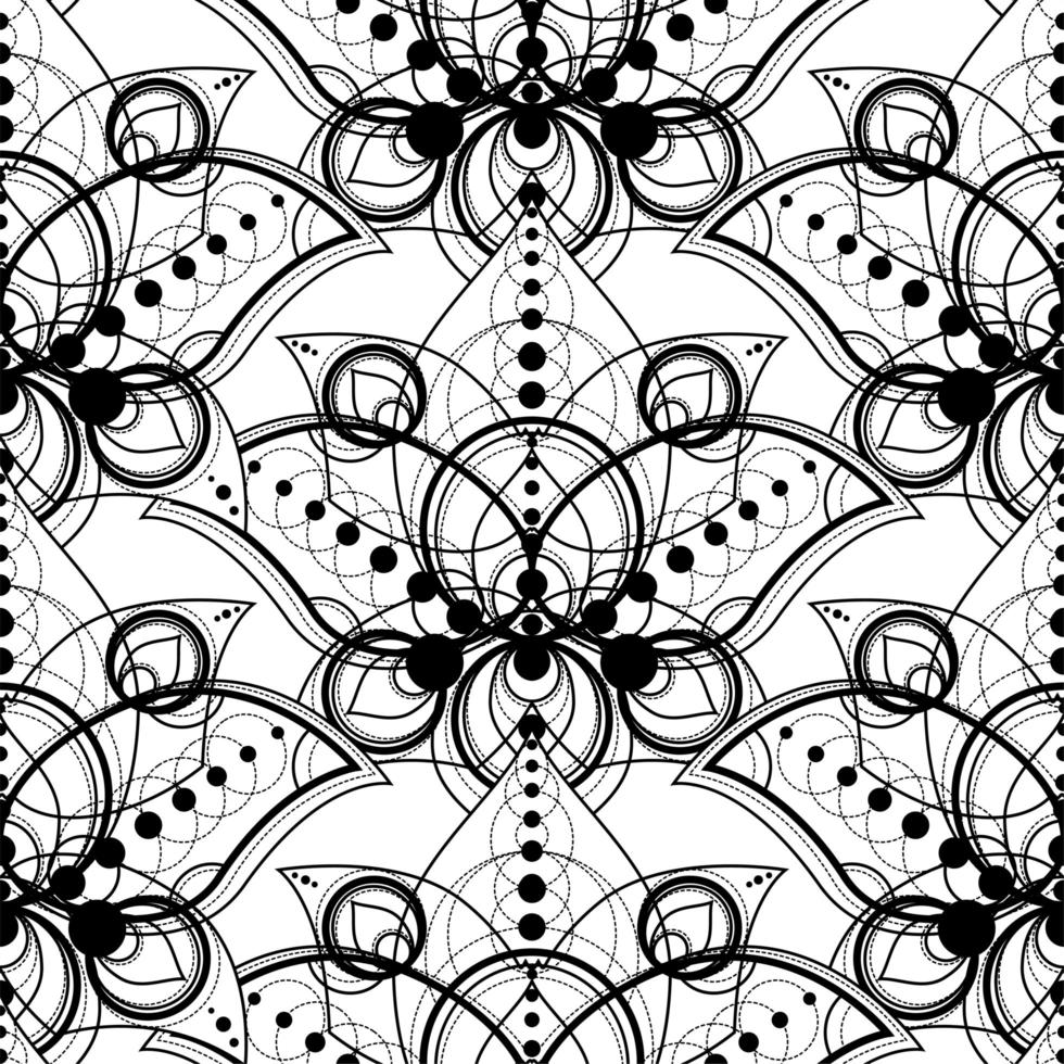 Decorative Pattern Abstract Geometric Floral Print vector