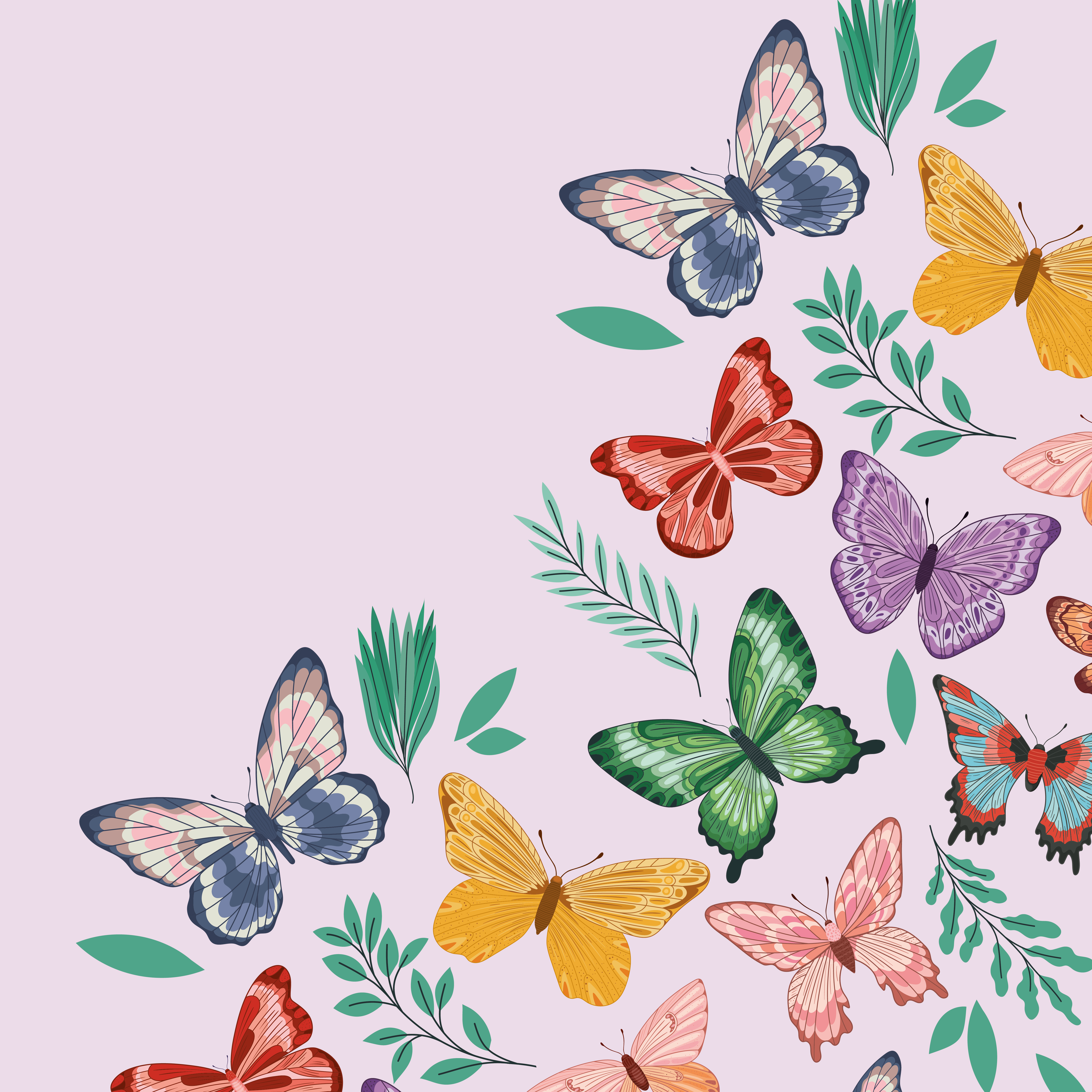 cute butterflies wallpaper 2710956 Vector Art at Vecteezy