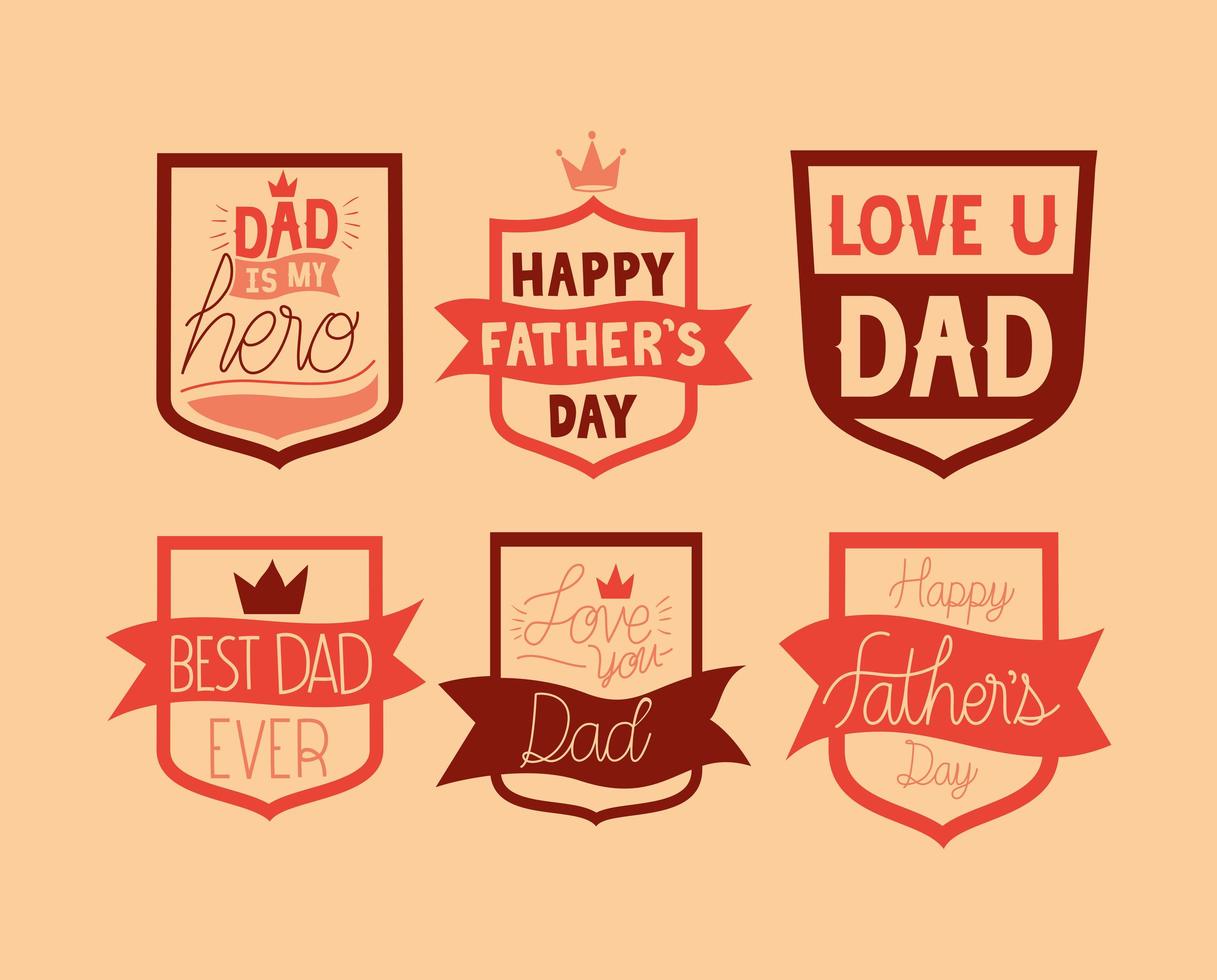 fathers day phrases vector