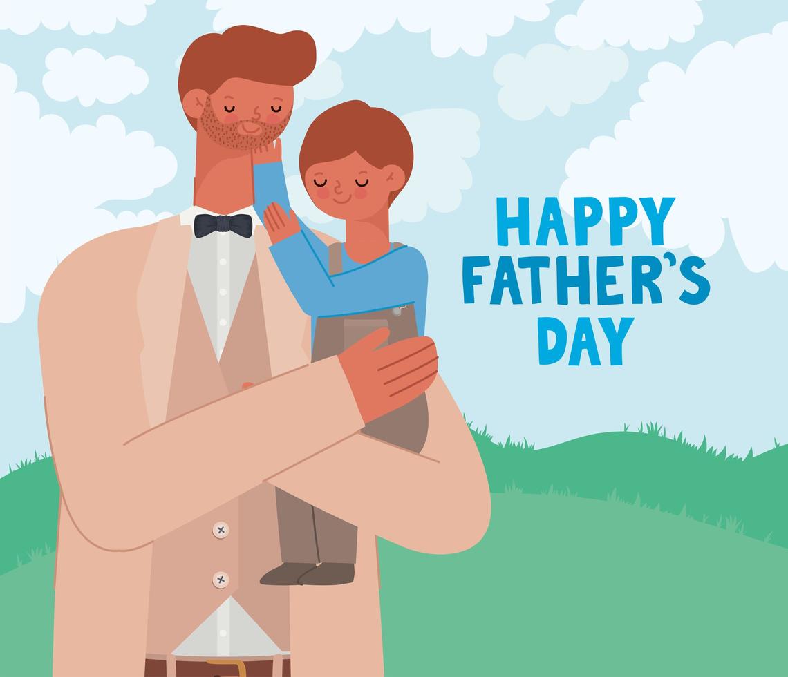 fathers day invitation vector