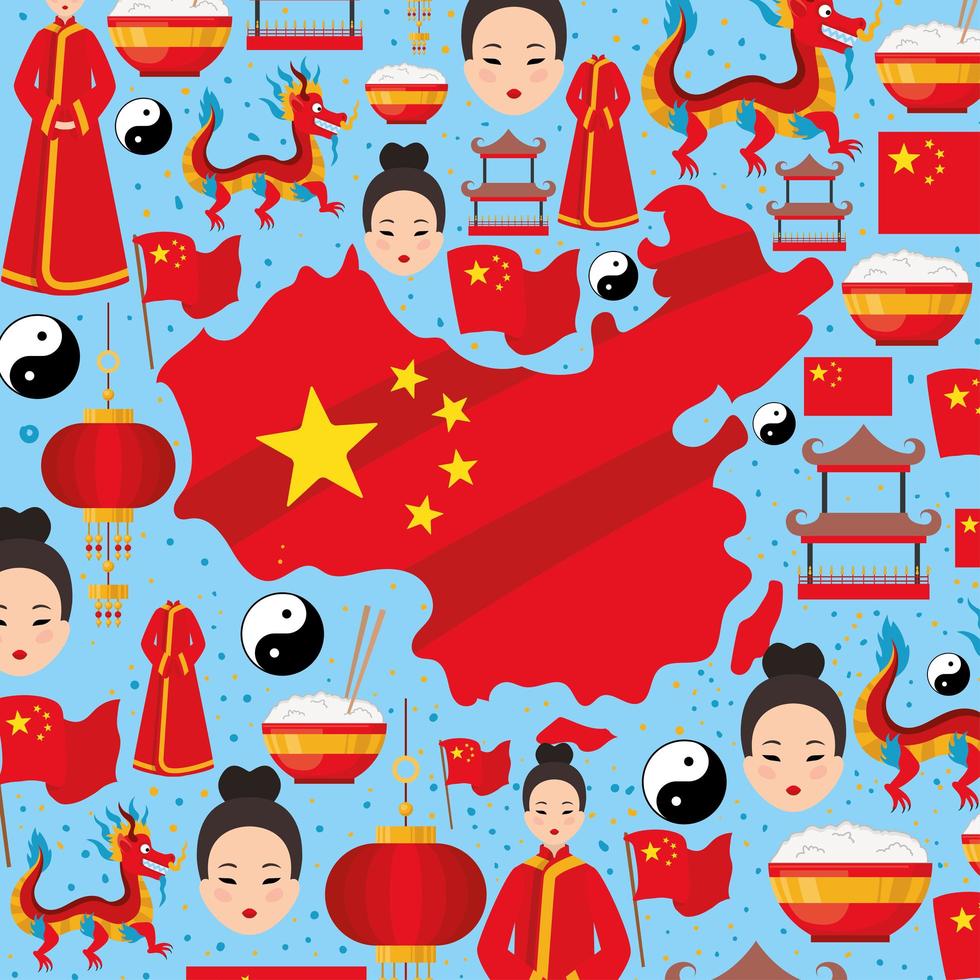 chinese country design vector