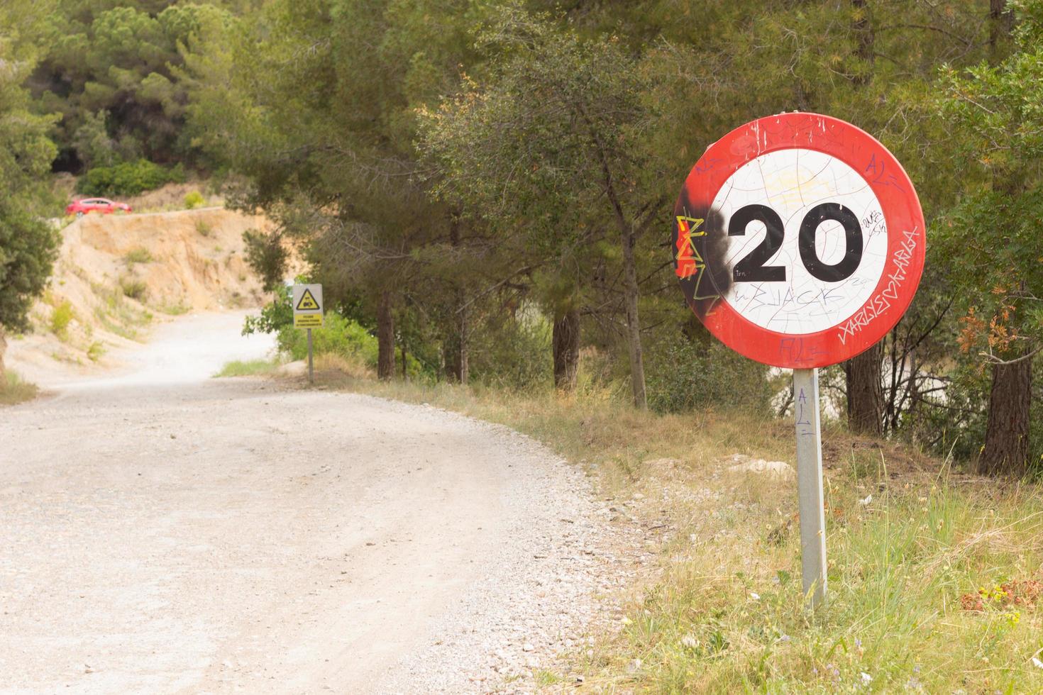 Speed limit traffic signs photo