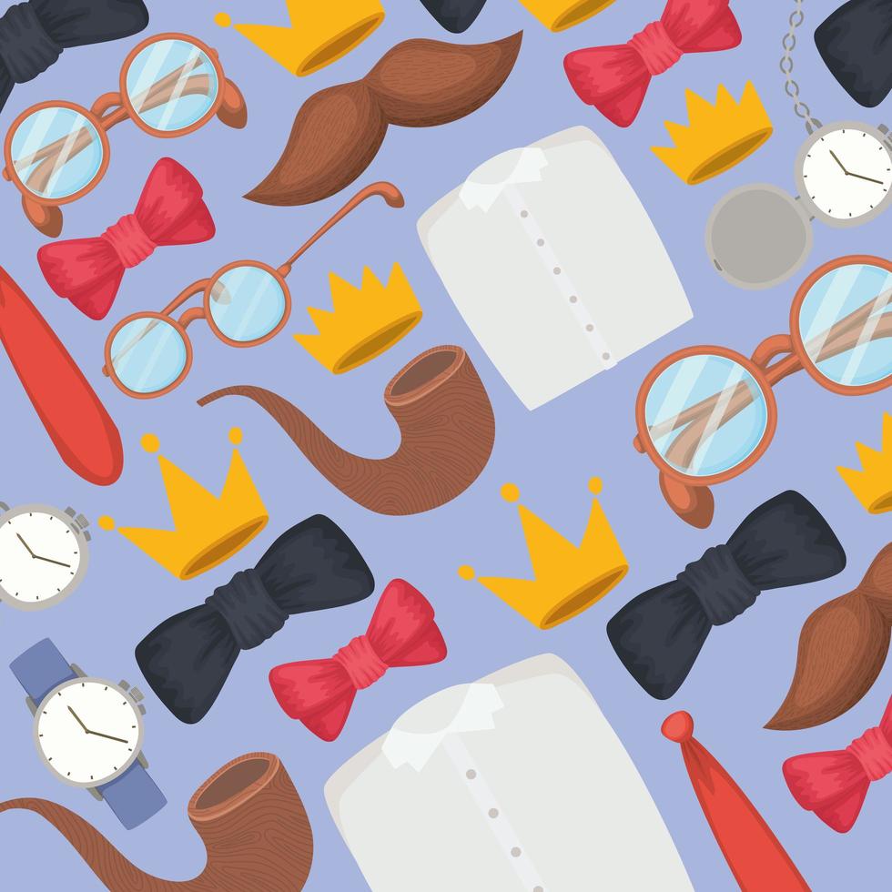 fathers icons set vector