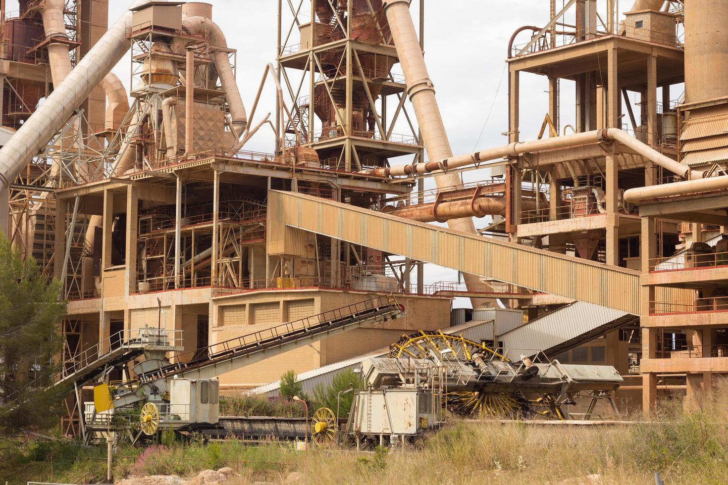 Former cement factory, closed and abandoned. photo