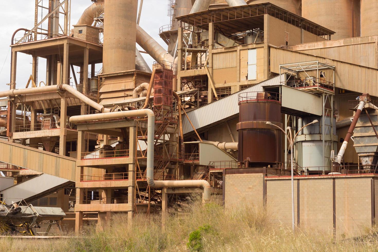 Former cement factory, closed and abandoned. photo