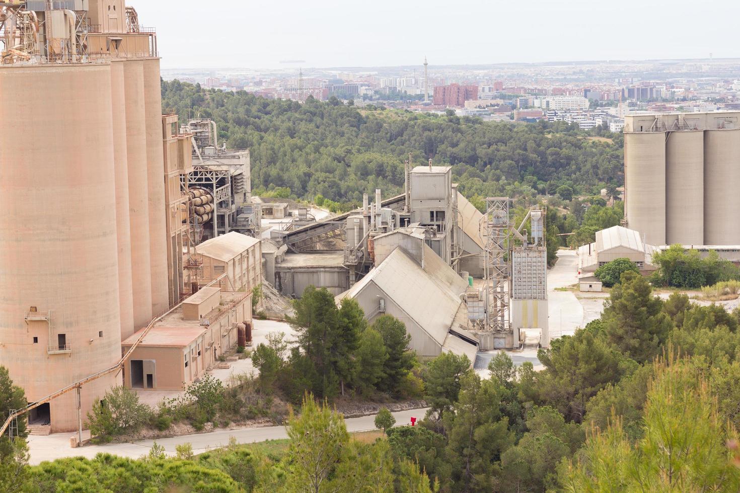 Former cement factory, closed and abandoned. photo