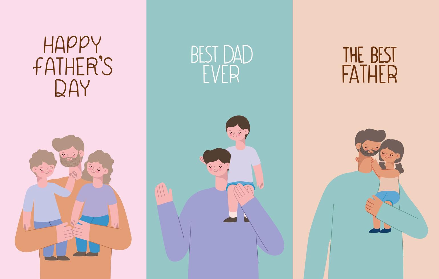 pancartas dia del padre vector