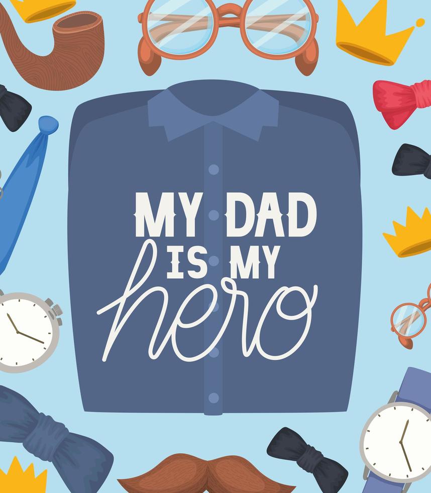 fathers day lettering vector