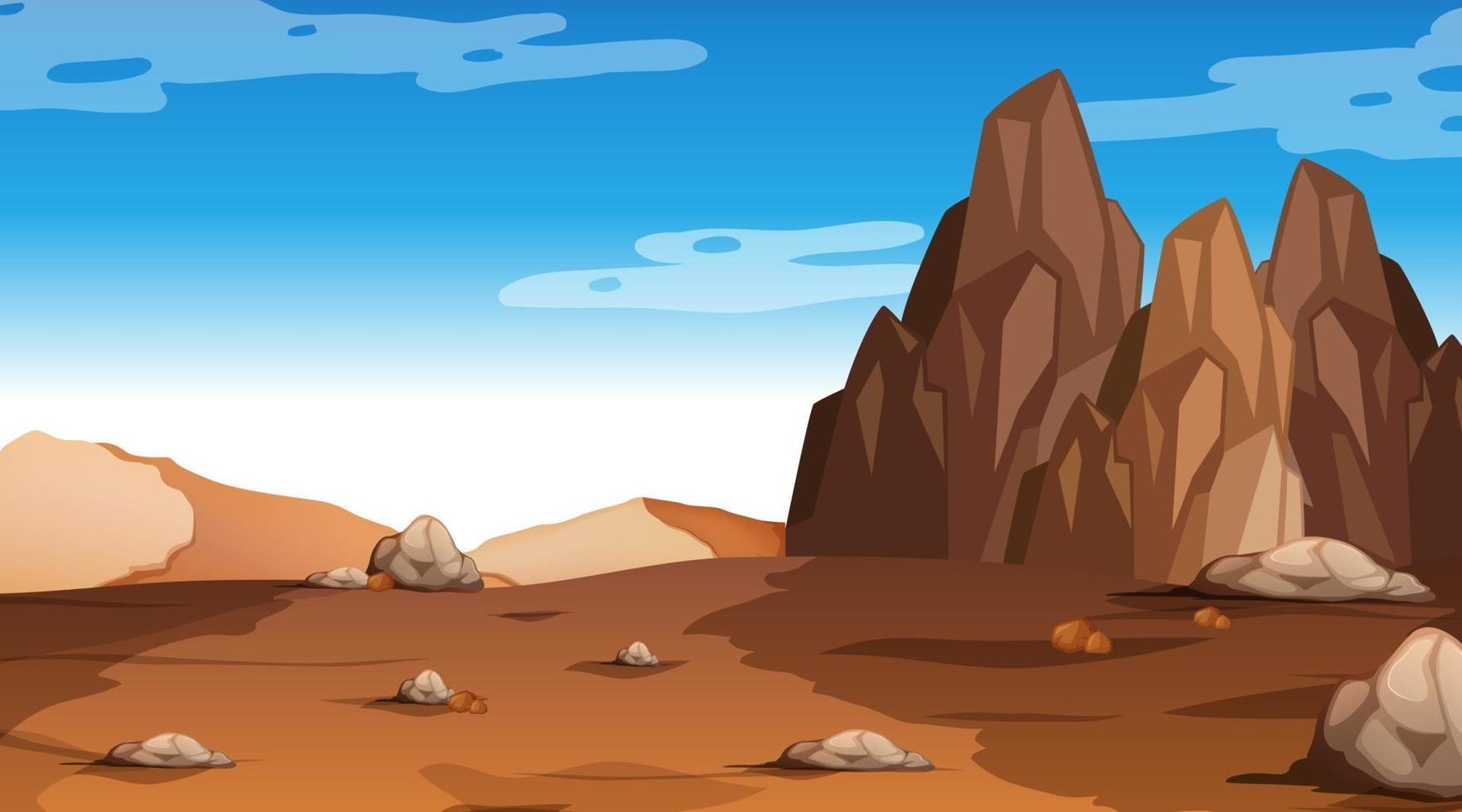 Desert forest landscape at daytime scene vector