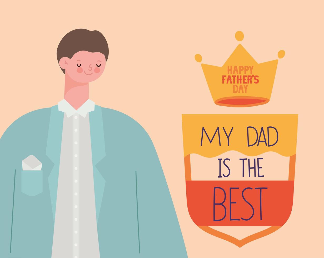 card for fathers vector