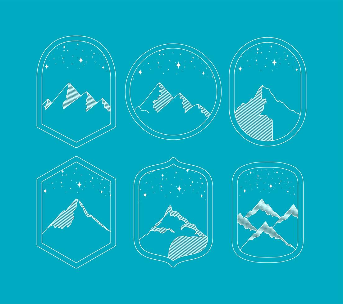 travel badges pack vector