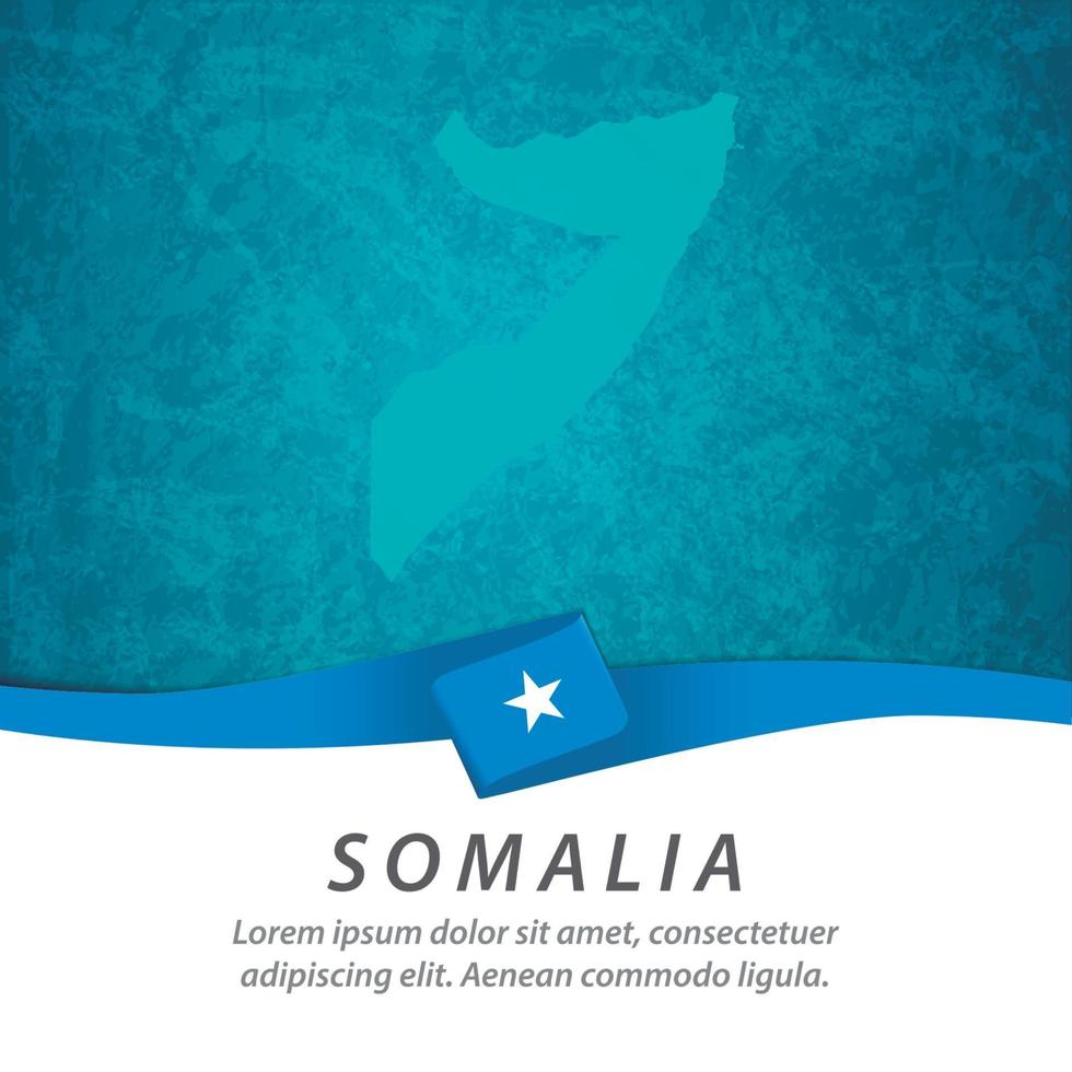 bandera de somalia con mapa vector