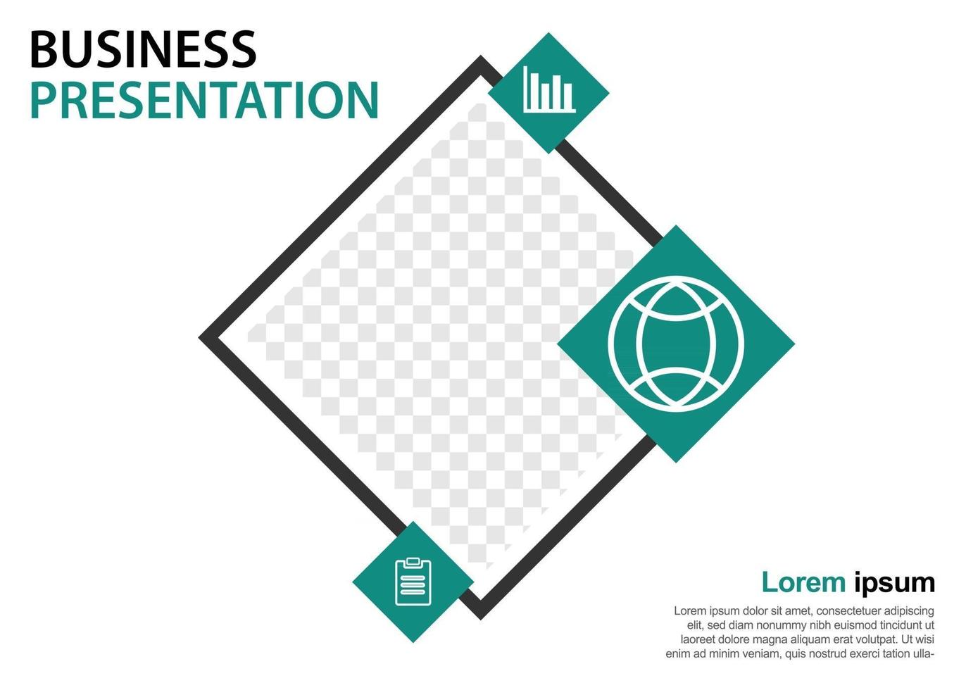 business presentation design template. perfect for brochures, marketing promotion, infographics etc vector