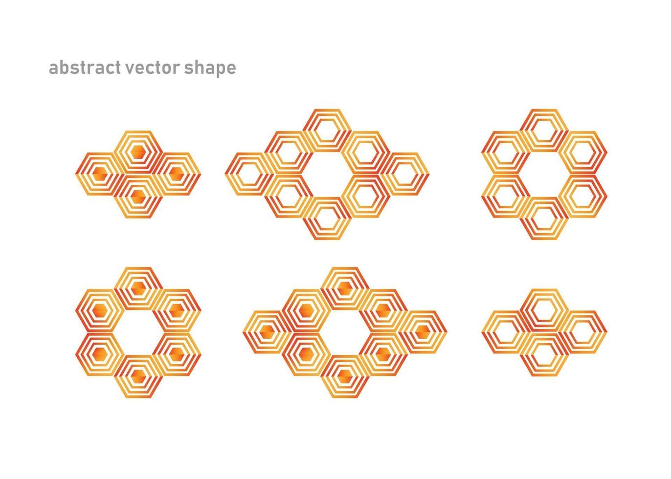 abstract geometric shape. gradient style modern geometic shape vector