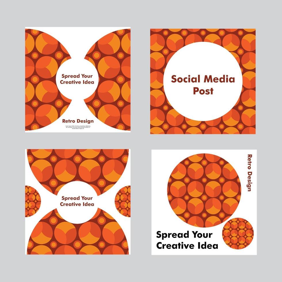 set of social media post design. design template. beautiful background. vector