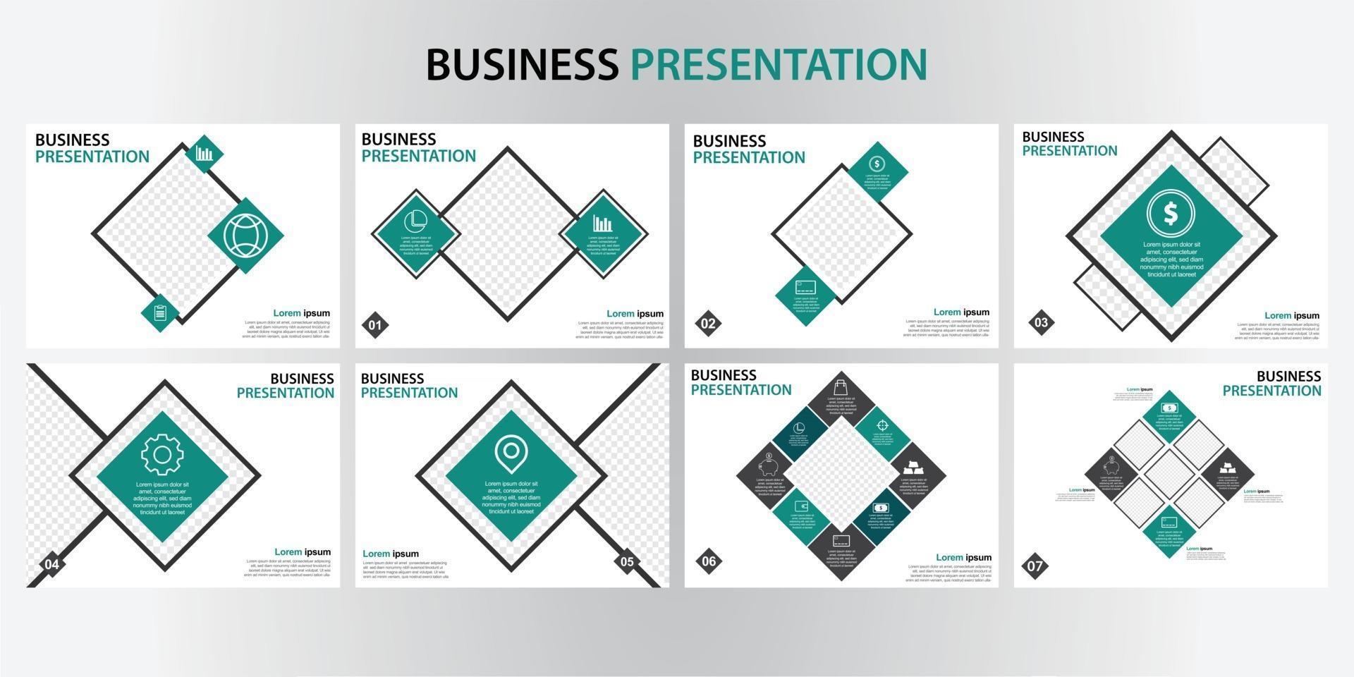 business presentation design template. perfect for brochures, marketing promotion, infographics etc vector