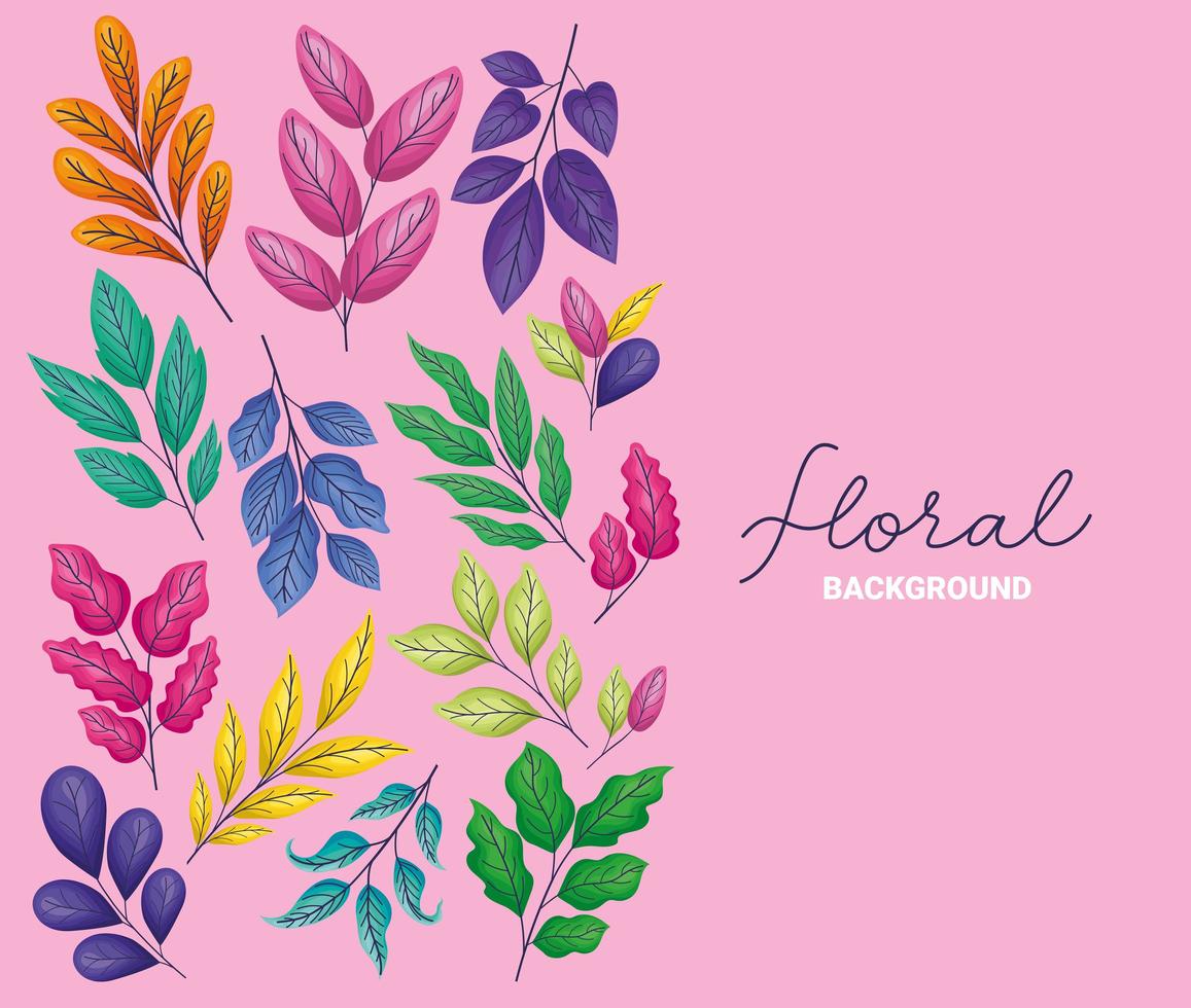 linda tarjeta floral vector