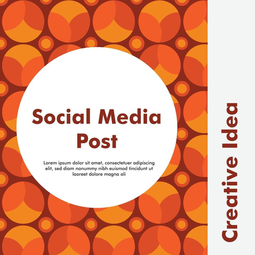 creative social media post design. design template. beautiful background. vector