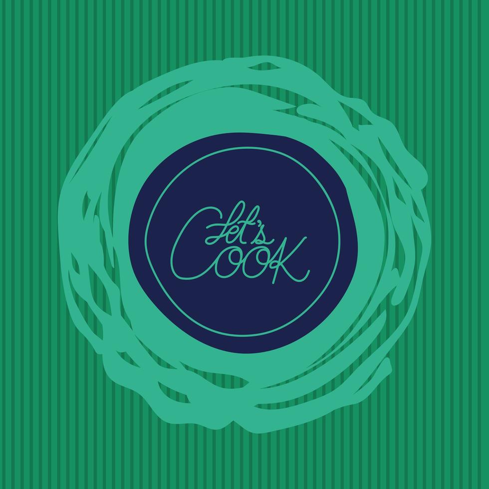 lets cook illustration vector