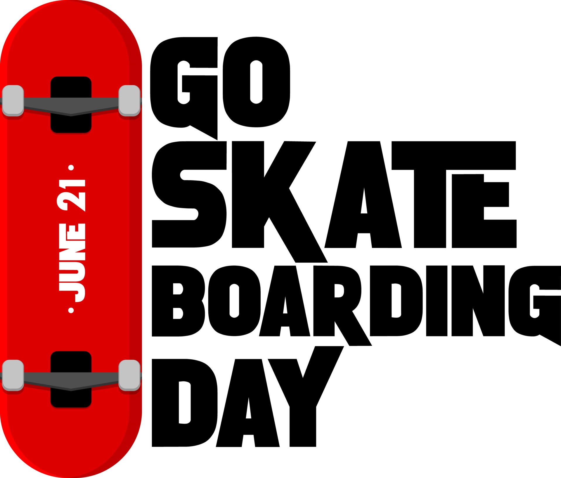 Go Skateboarding Day banner with a skateboard isolated 2711741 Vector