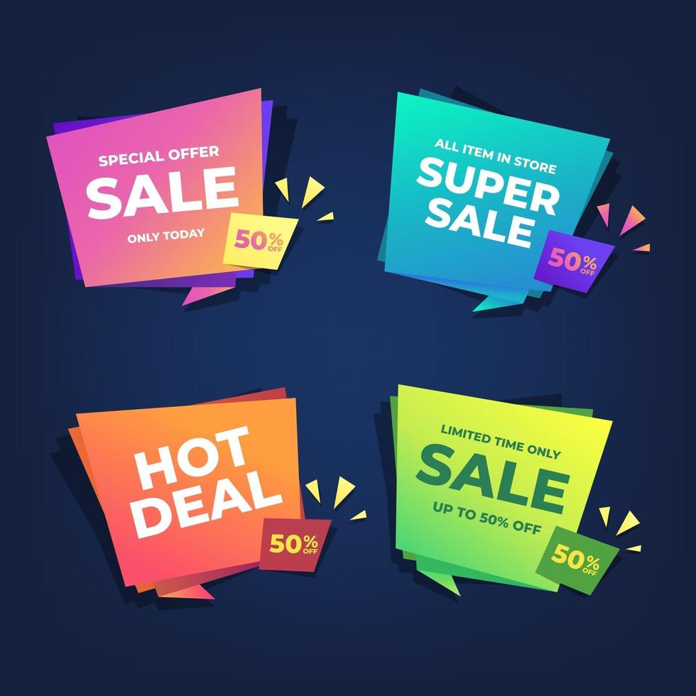 Colorful super sale and discount banner template. vector