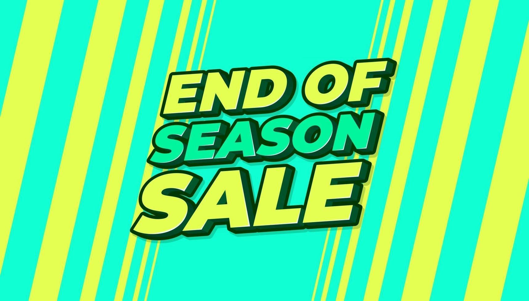 End of season sale banner. Sale banner template design. vector