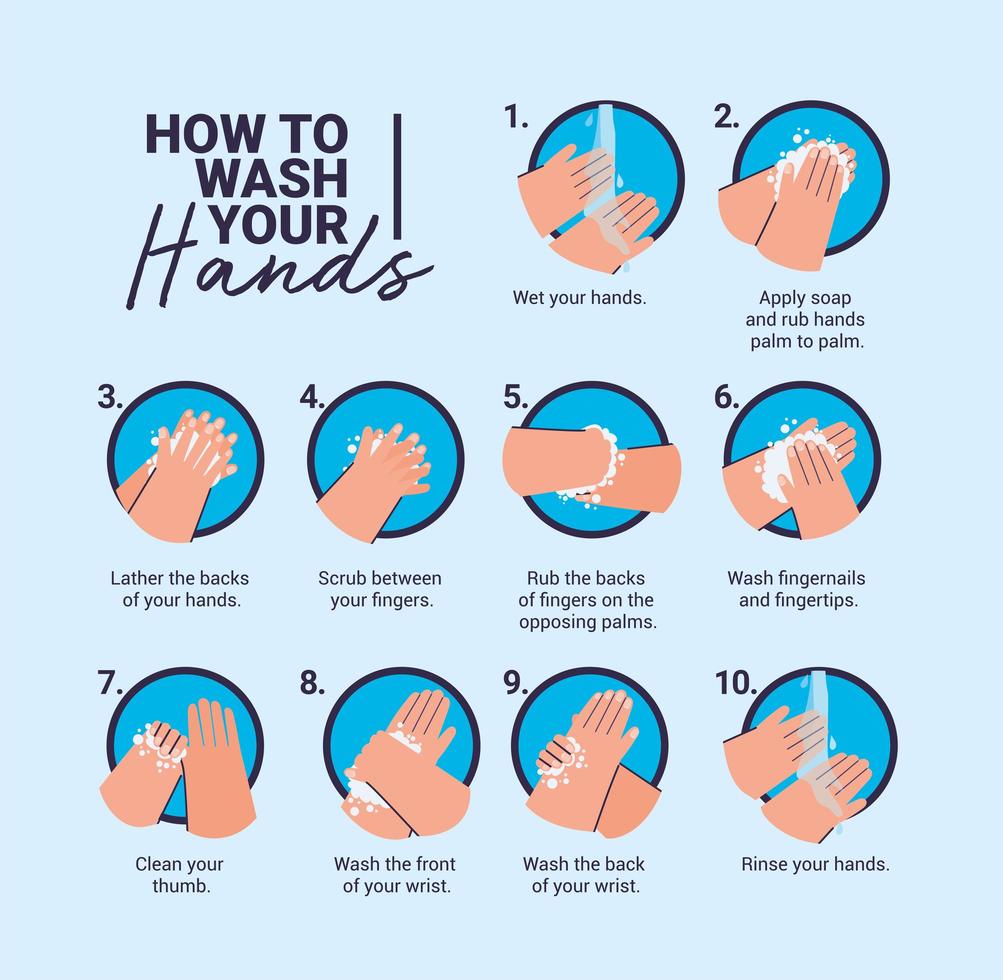 clean hands pamphlet vector