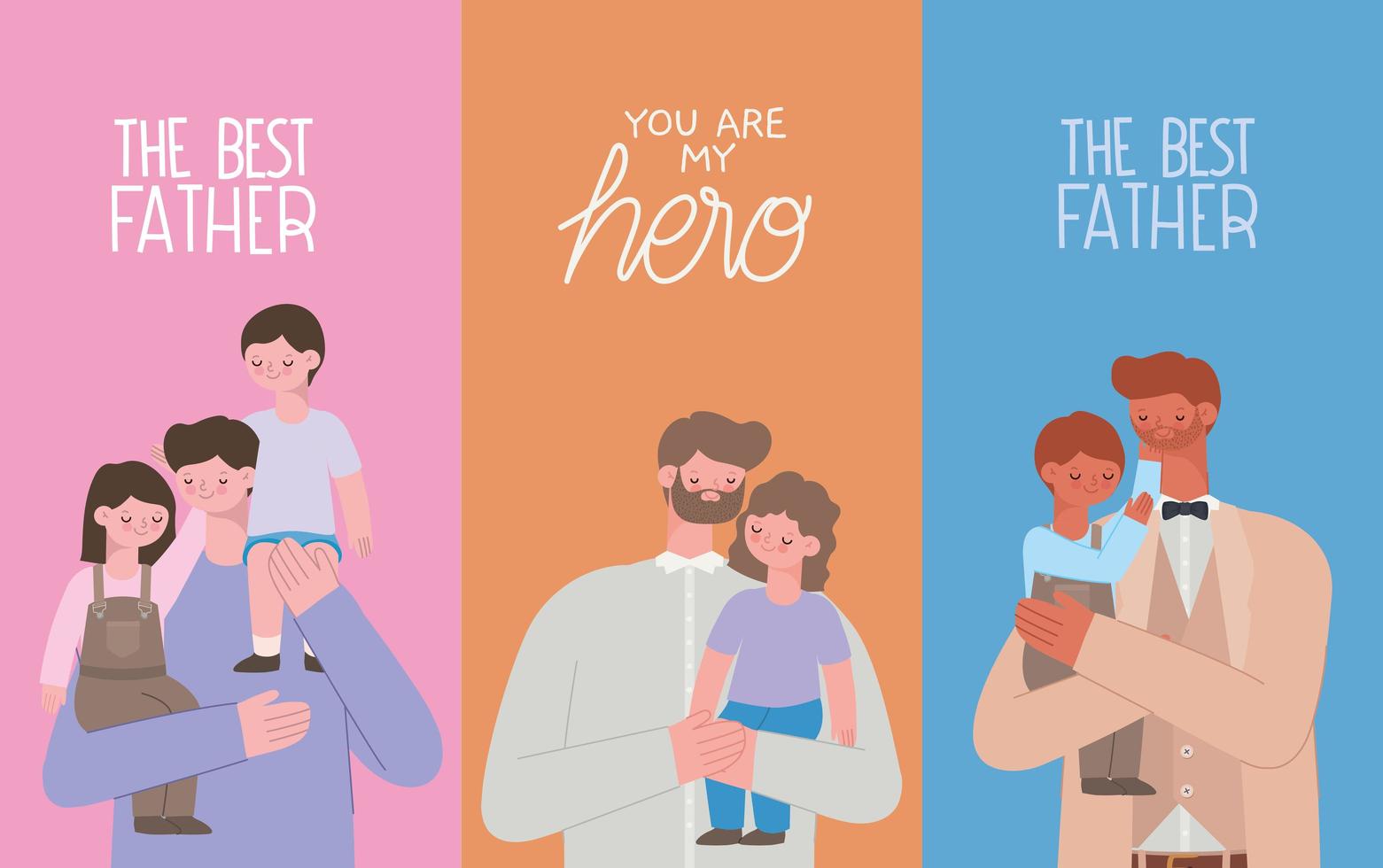 fathers day poster vector