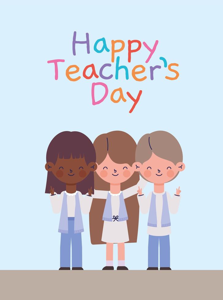 teacher day letter vector