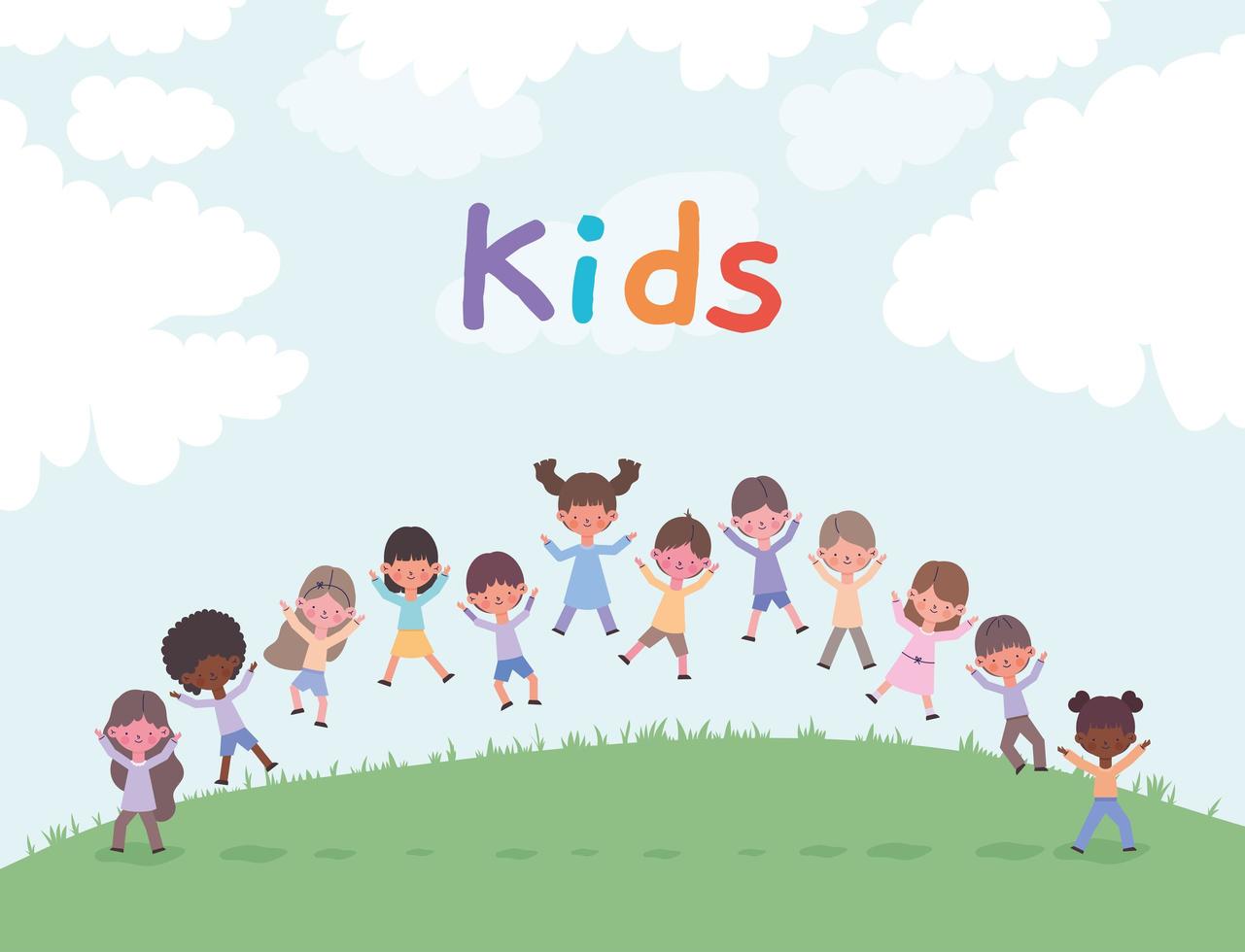 little kids bundle vector