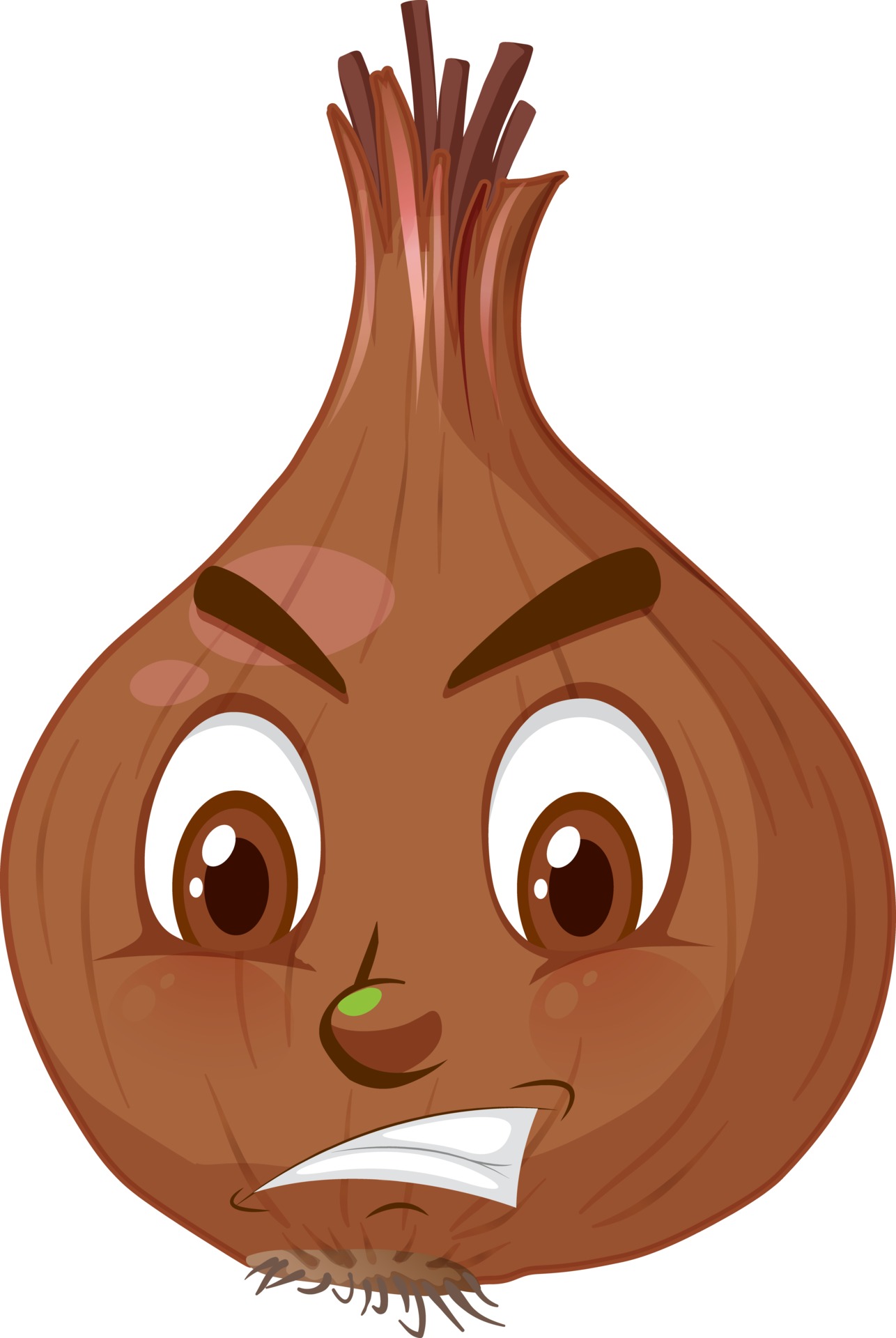 Onion cartoon character with facial expression 2712406 Vector Art at  Vecteezy