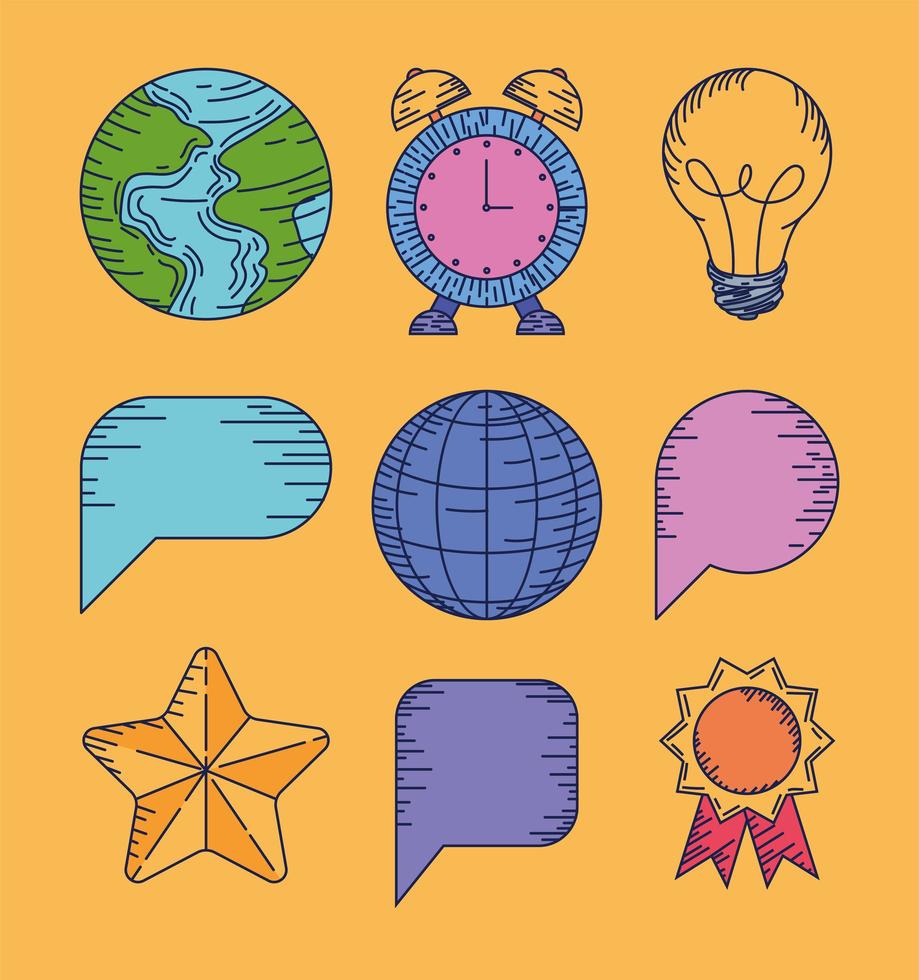 online education icons vector