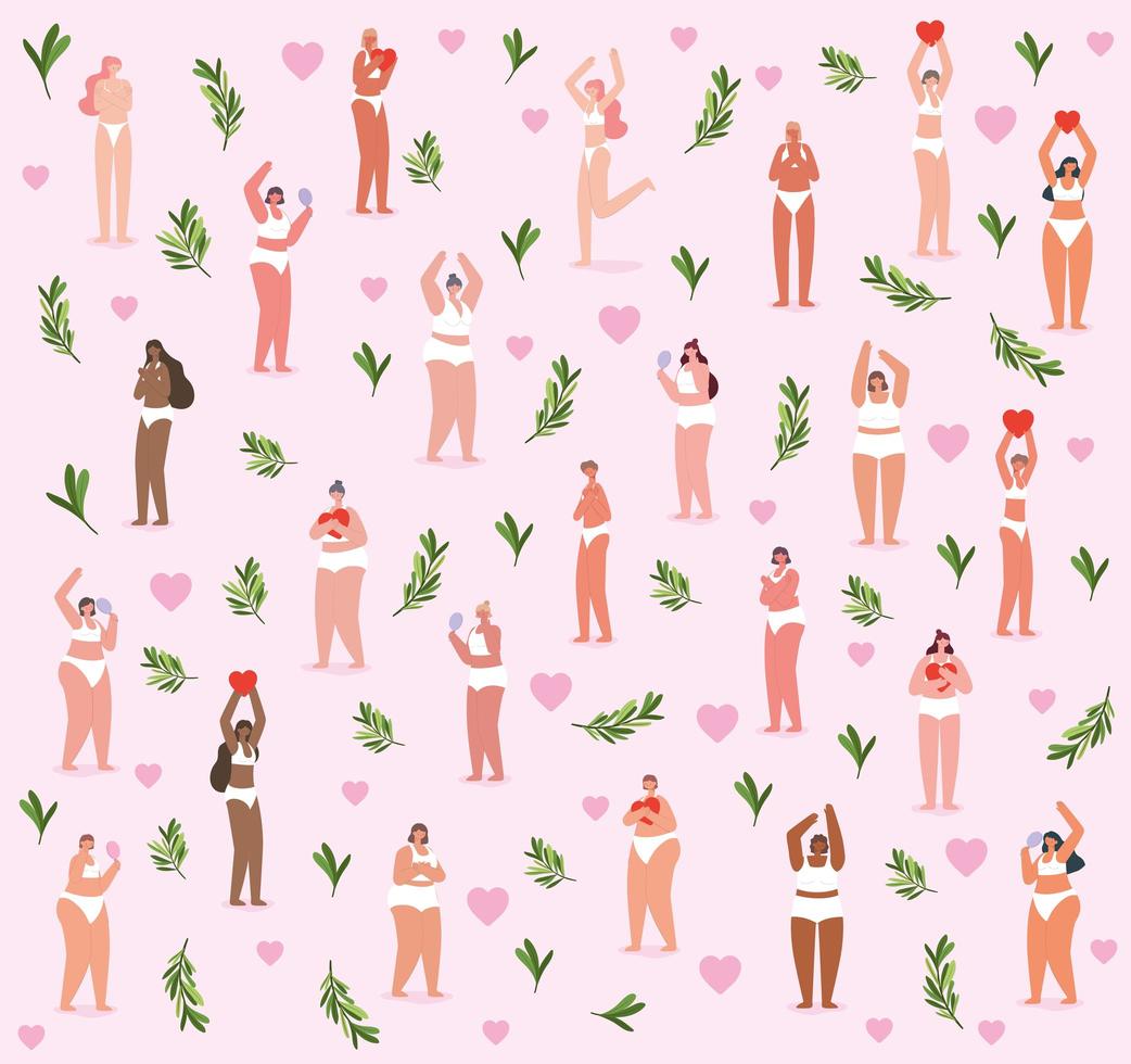 fondo de pantalla de mujeres lindas vector