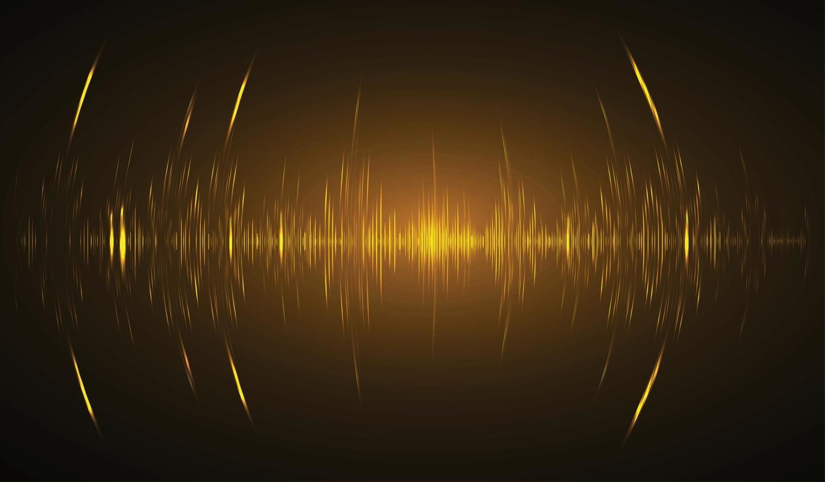 Sound waves oscillating dark light vector