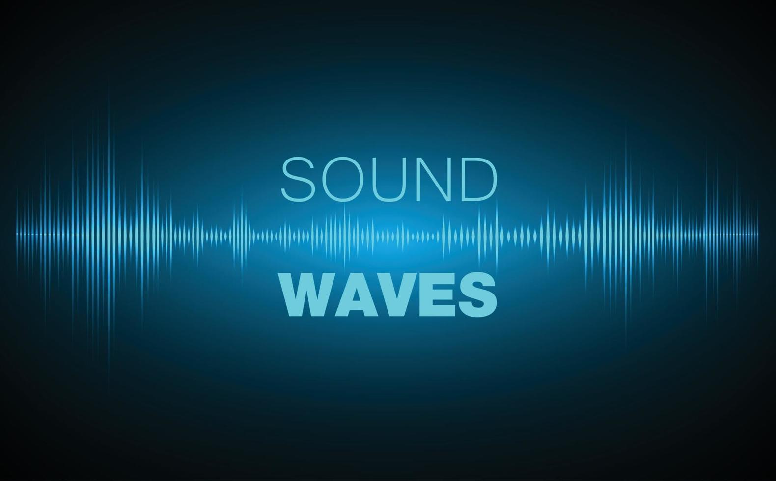 Sound waves oscillating dark light vector