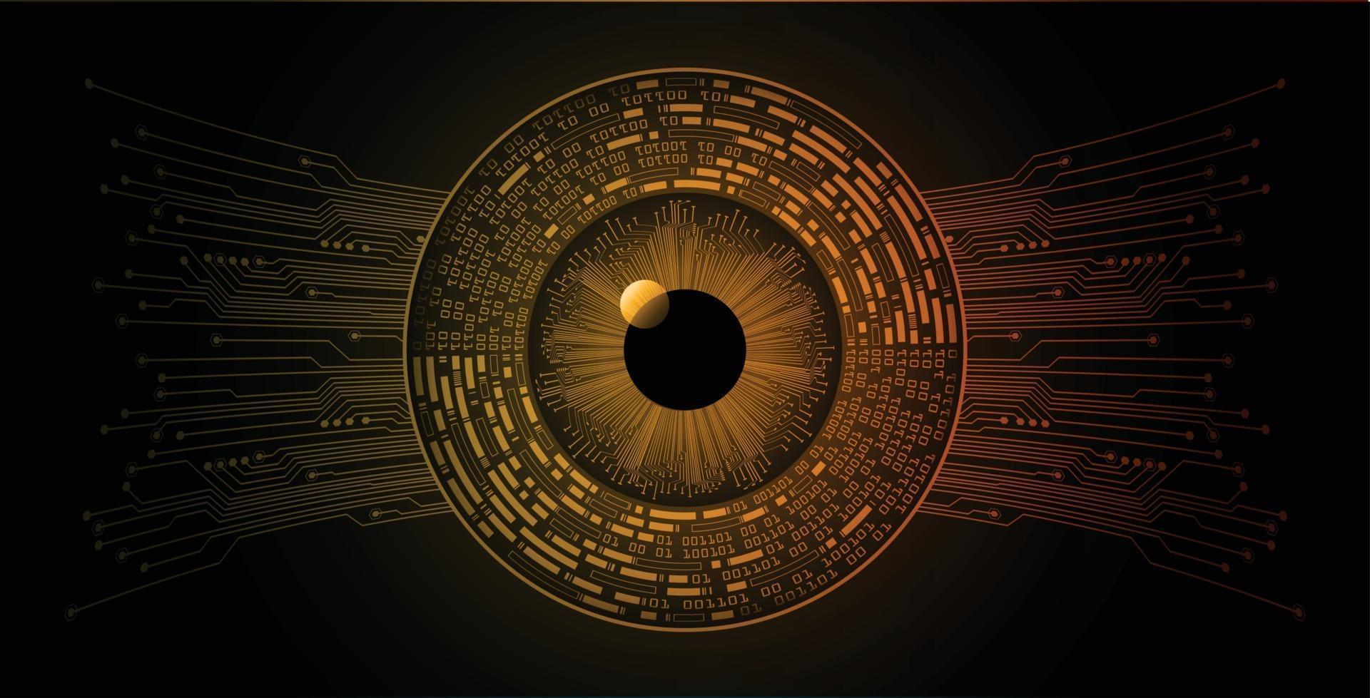 eye cyber circuit future technology concept background vector