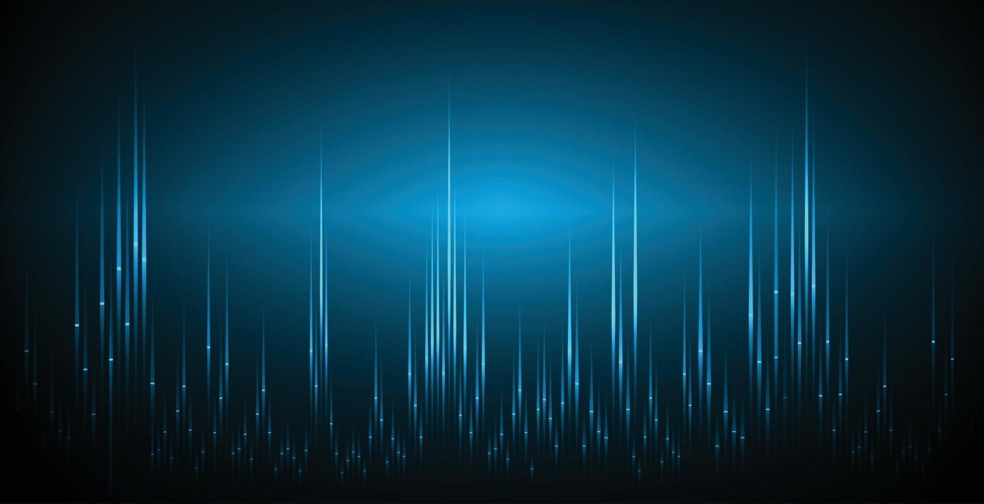 Sound waves oscillating dark light vector