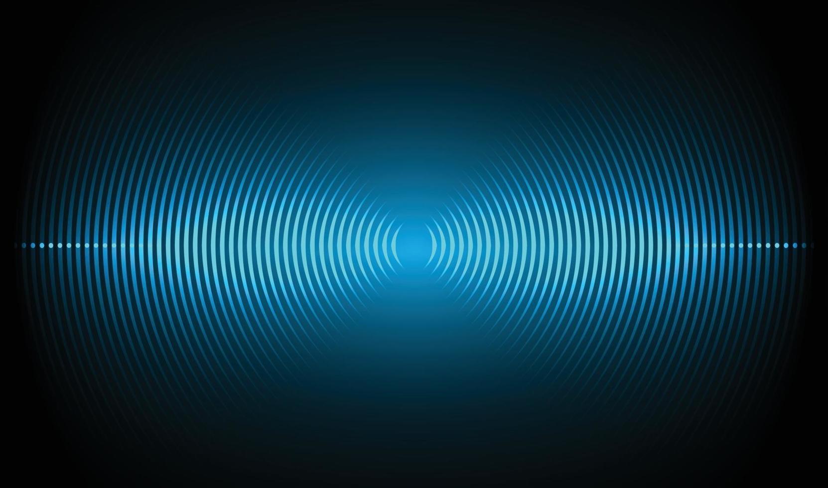 Sound waves oscillating dark light vector