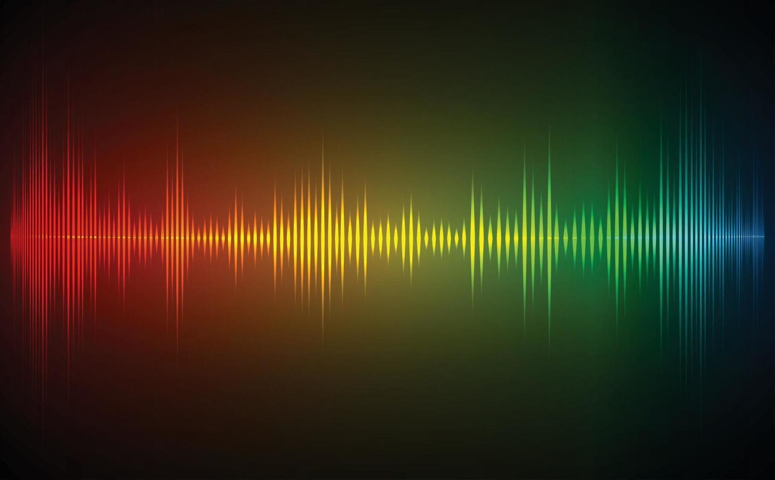 Sound waves oscillating dark light vector
