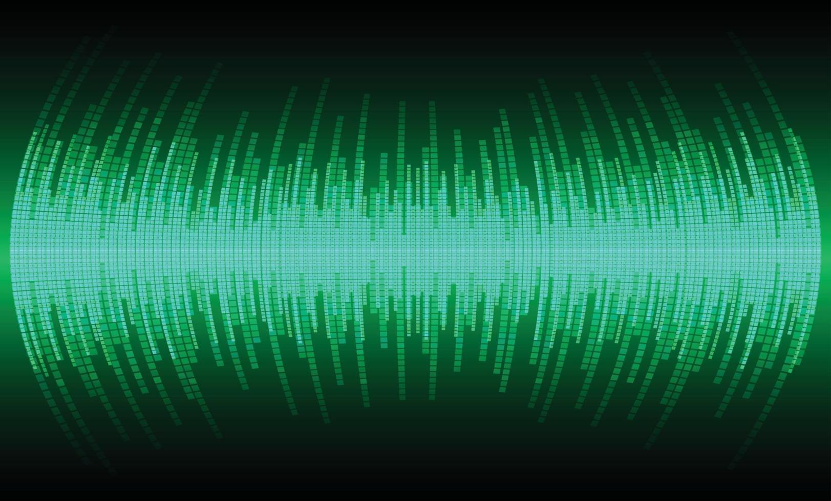 ondas de sonido oscilando luz oscura vector