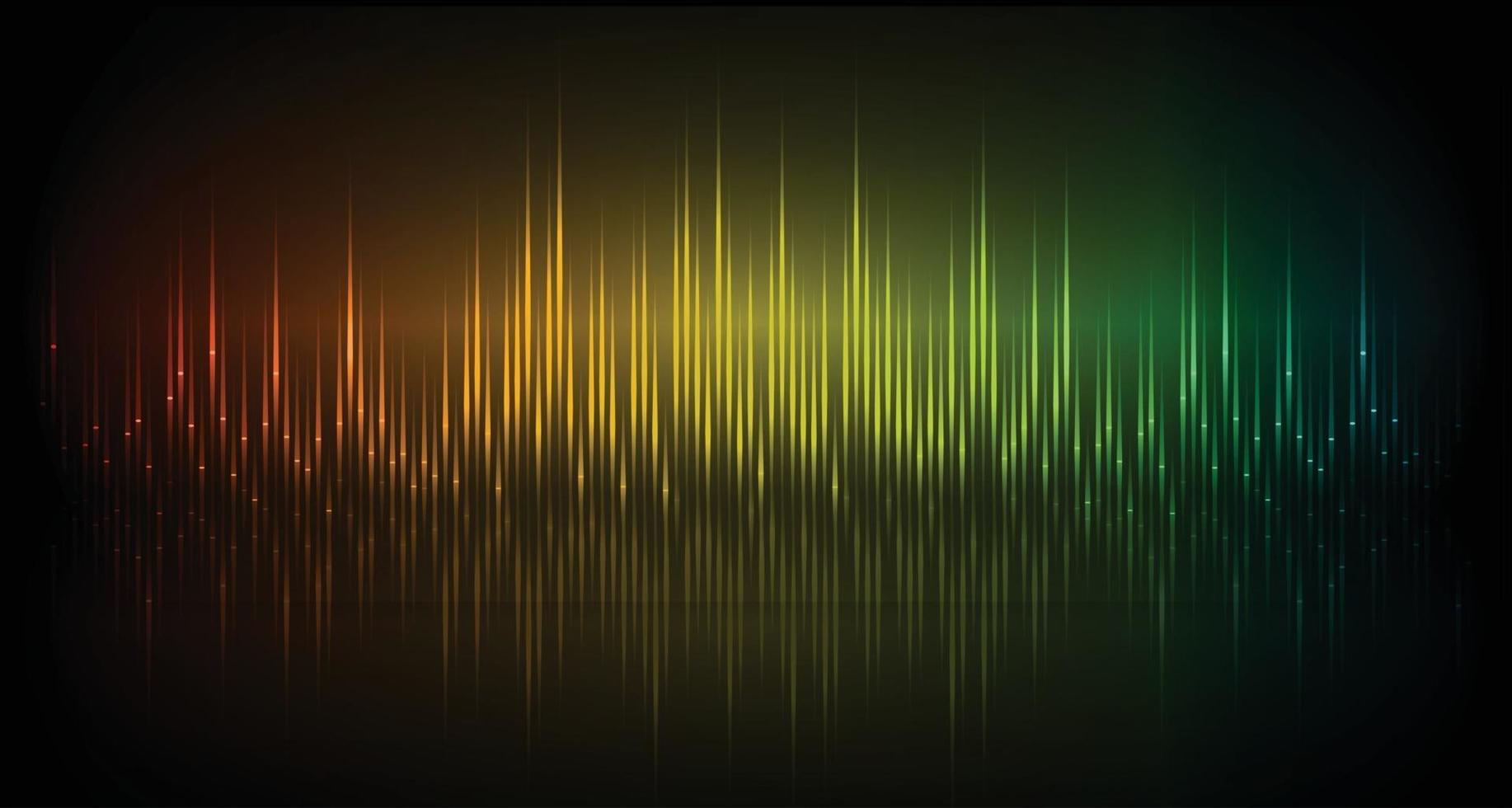 Sound waves oscillating dark light vector