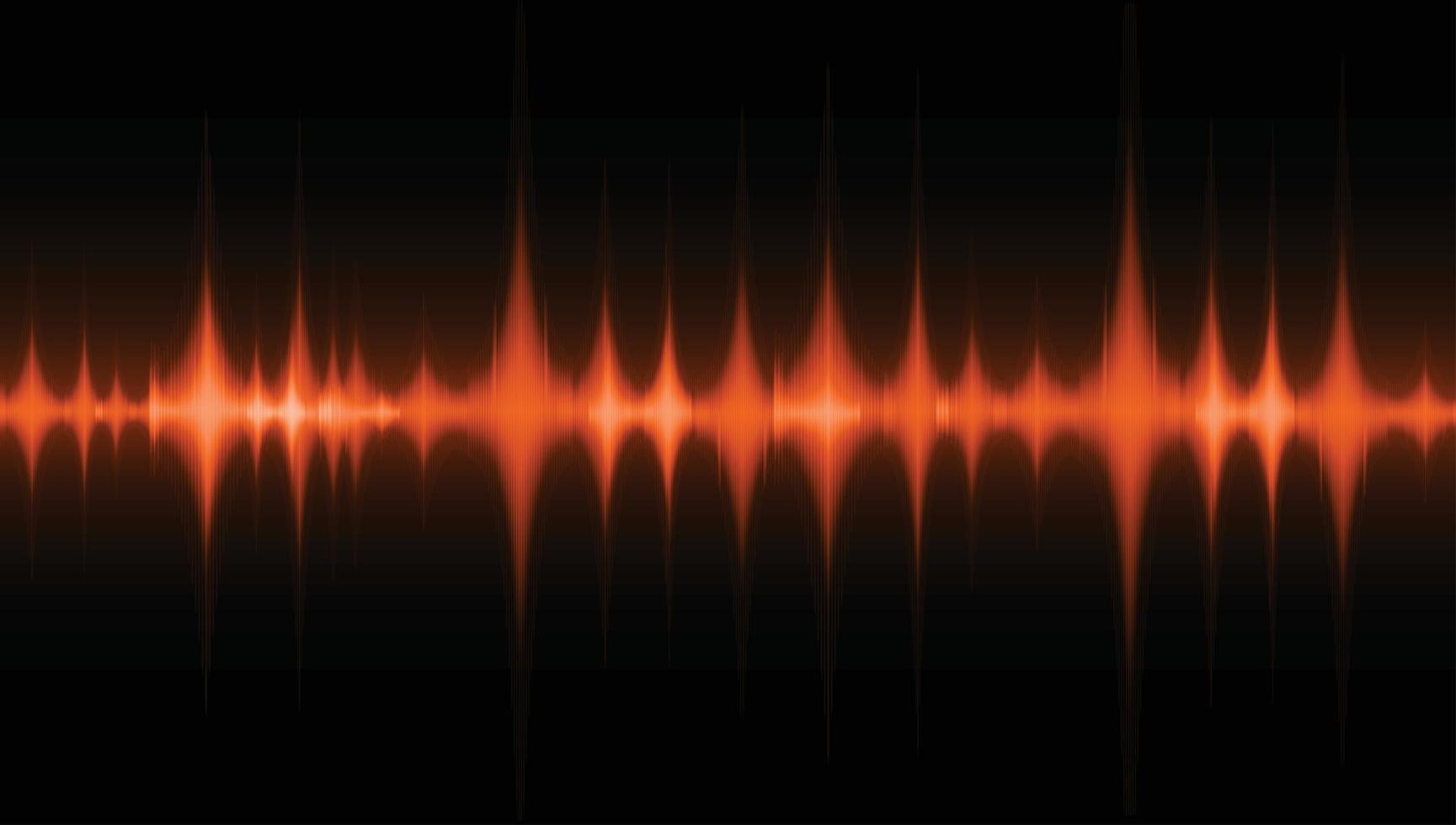 Sound waves oscillating dark light vector
