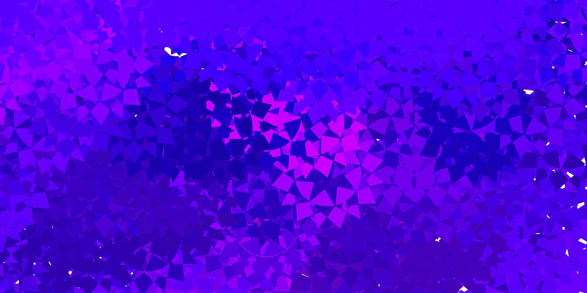 Telón de fondo de vector rosa púrpura oscuro con líneas de triángulos