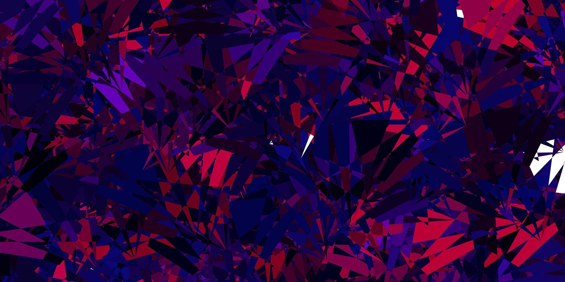 textura de vector rosa púrpura oscuro con triángulos aleatorios