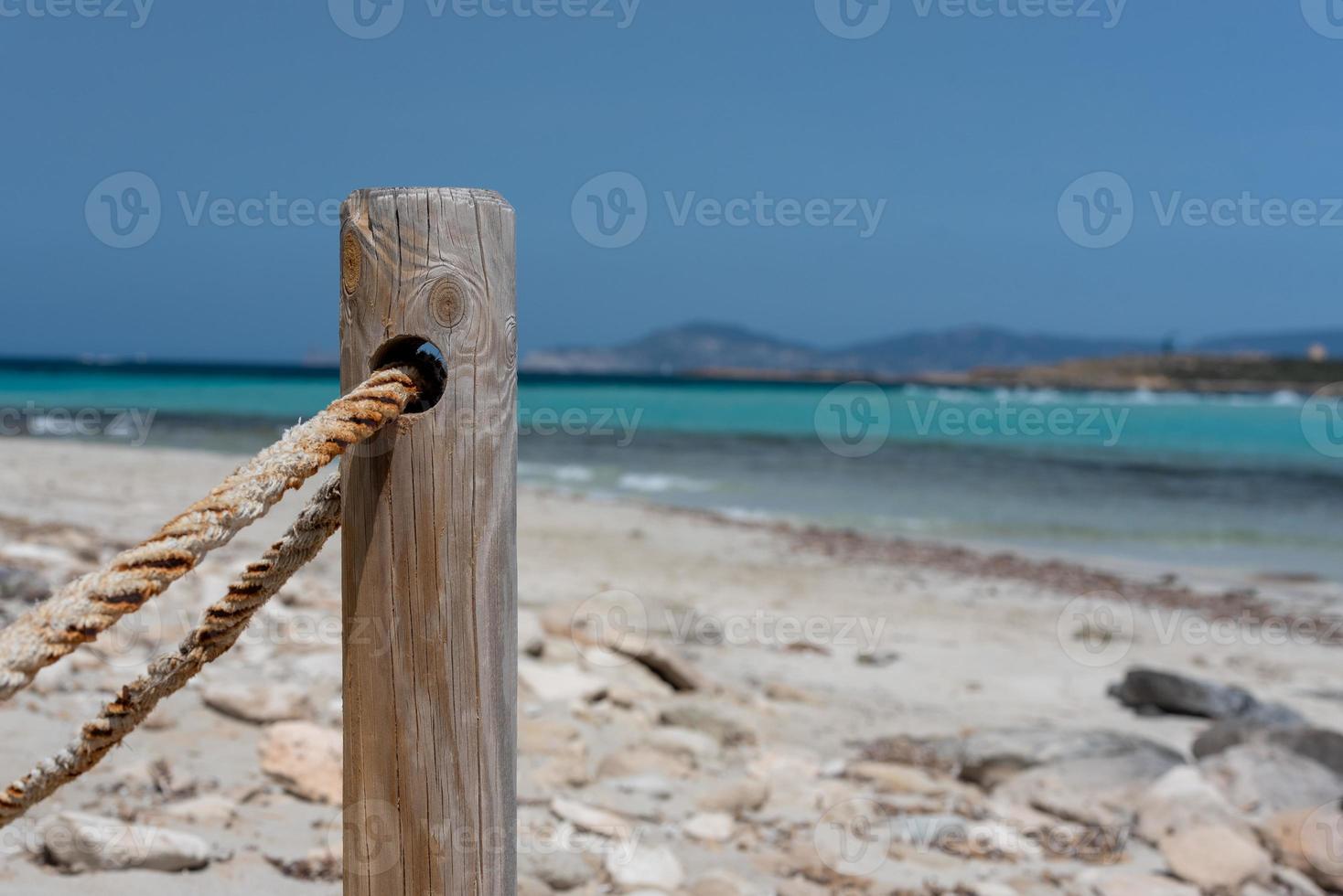 Playa de Ses Illetes en Formentera, Islas Baleares en España foto